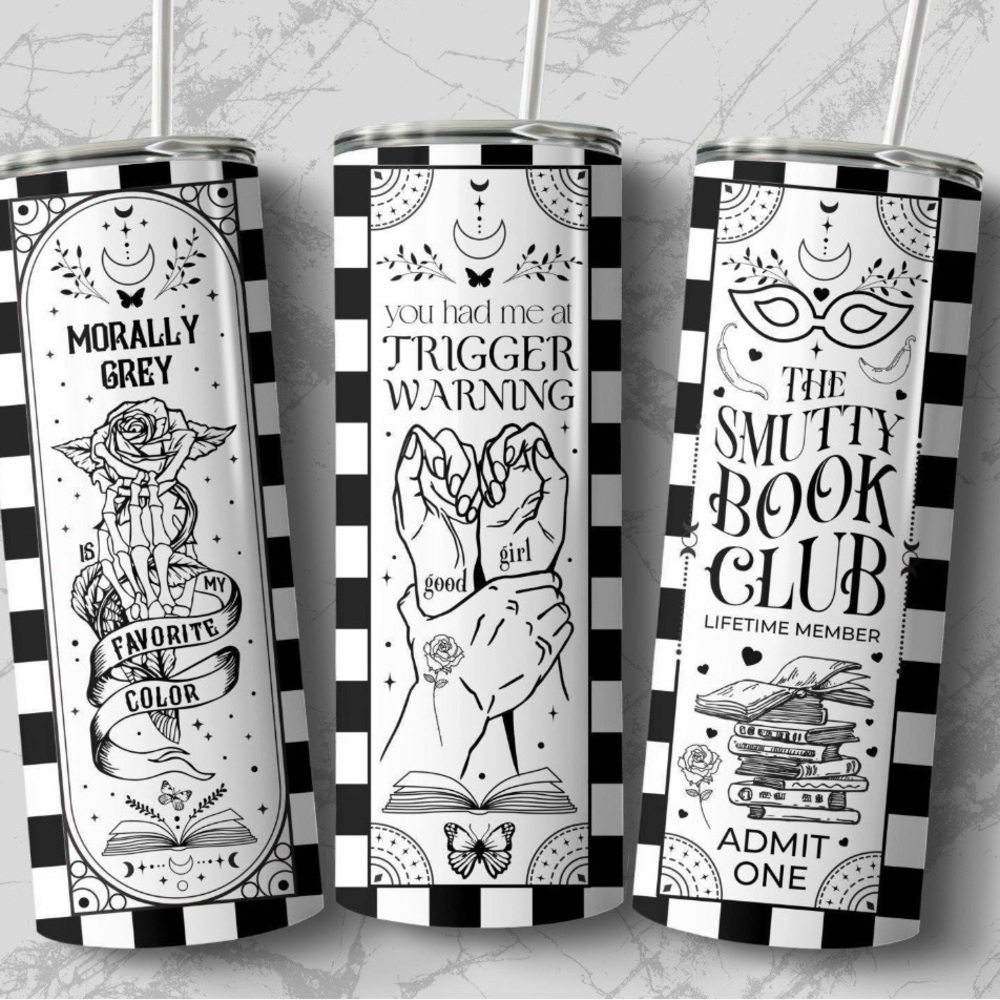 Black and White Tumbler Set